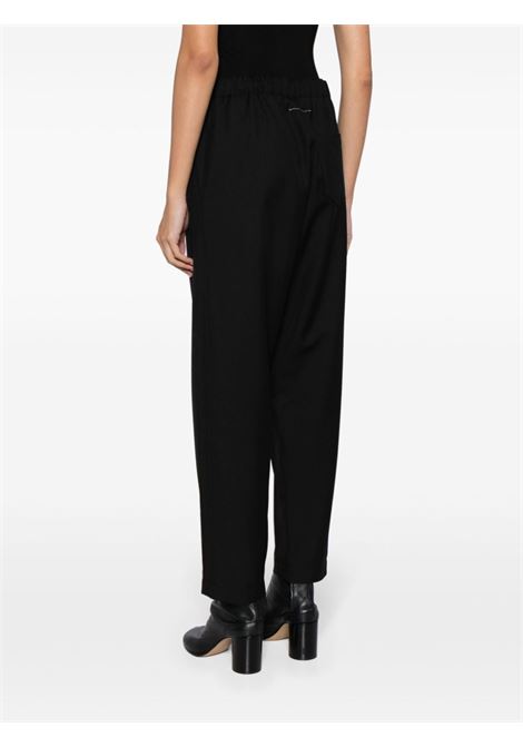 Pantaloni crop con cucitura in nero - donna MM6 MAISON MARGIELA | S52KA0484S78357900